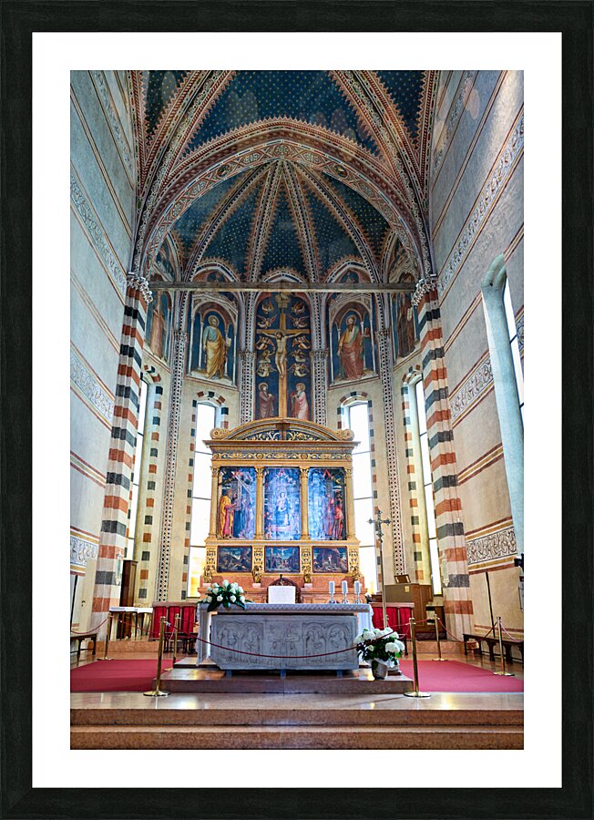 Verona Veneto Italy. The Basilica of San Zeno. Painting of Andrea Mantegna Picture Frame print