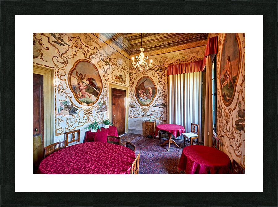 Vicenza Veneto Italy. The interiors of the Villa Valmarana ai Nani frescoed  by Giambattista and Giandomenico Tiepolo Picture Frame print