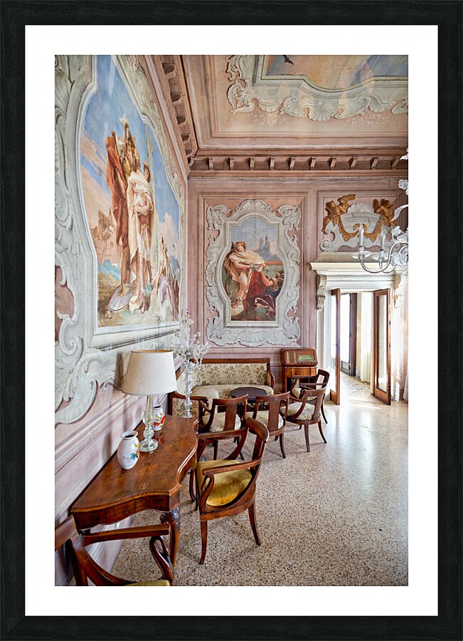 Vicenza Veneto Italy. The interiors of the Villa Valmarana ai Nani frescoed  by Giambattista and Giandomenico Tiepolo Picture Frame print