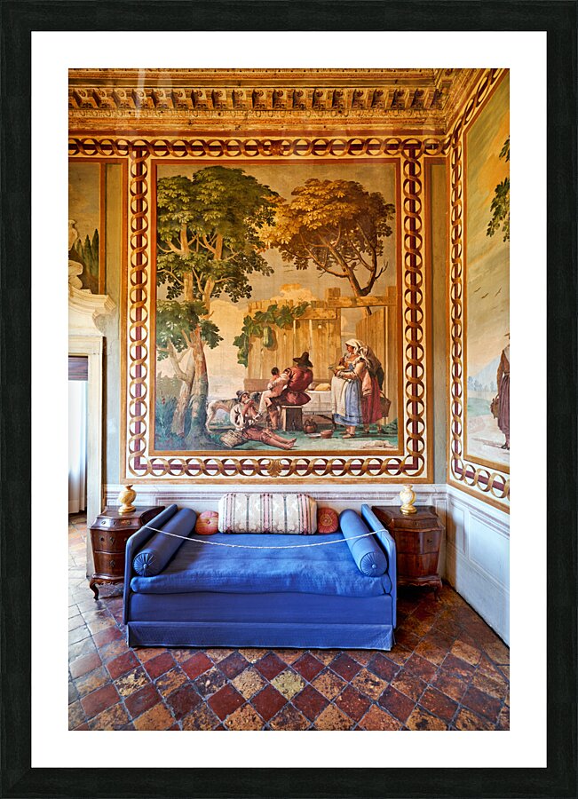 Vicenza Veneto Italy. The interiors of the Villa Valmarana ai Nani frescoed  by Giambattista and Giandomenico Tiepolo Picture Frame print