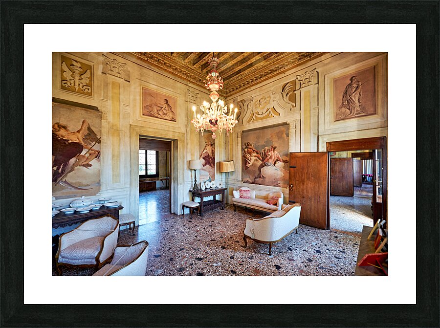 Vicenza Veneto Italy. The interiors of the Villa Valmarana ai Nani frescoed  by Giambattista and Giandomenico Tiepolo Picture Frame print