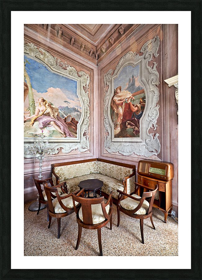 Vicenza Veneto Italy. The interiors of the Villa Valmarana ai Nani frescoed  by Giambattista and Giandomenico Tiepolo Picture Frame print
