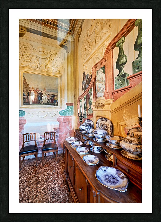 Vicenza Veneto Italy. The interiors of the Villa Valmarana ai Nani frescoed  by Giambattista and Giandomenico Tiepolo Picture Frame print