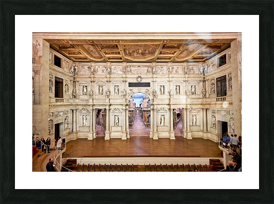 Vicenza Veneto Italy. The interiors of the Teatro Olimpico Olympic Theatre Picture Frame print