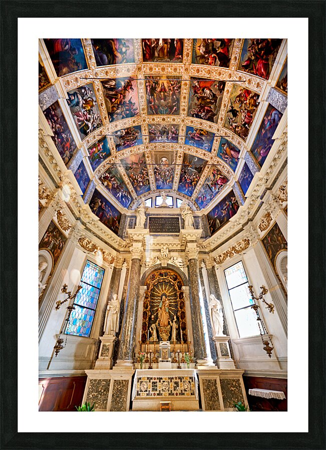 Vicenza Veneto Italy. Santa Corona is a Gothic-style Roman Catholic church Picture Frame print