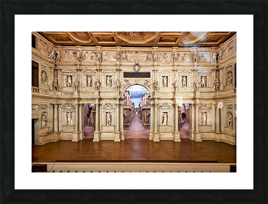 Vicenza Veneto Italy. The interiors of the Teatro Olimpico Olympic Theatre Picture Frame print