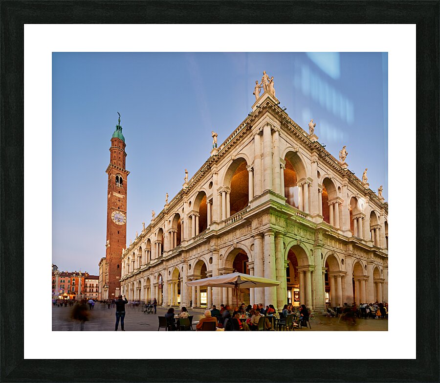 Vicenza Veneto Italy. The Basilica Palladiana is a Renaissance building in the central Piazza dei Signori in Vicenza Picture Frame print