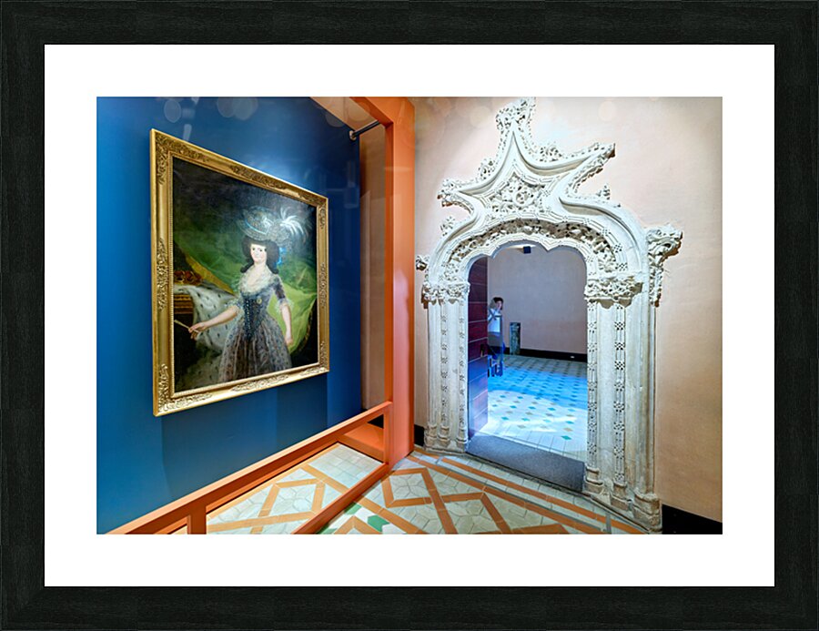 Zaragoza. Saragossa. Aragon. Spain. Aljafería Palace. Portrait of Queen Maria Luisa. 1790. Francisco de Goya Picture Frame print