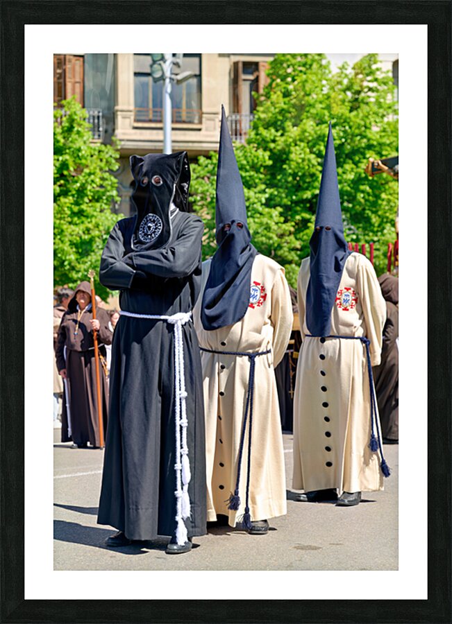 Zaragoza. Saragossa. Aragon. Spain.  Processions of the Easter Holy Week Picture Frame print