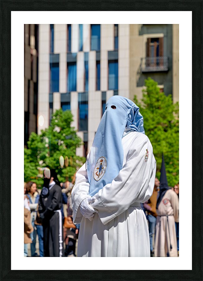 Zaragoza. Saragossa. Aragon. Spain.  Processions of the Easter Holy Week Picture Frame print