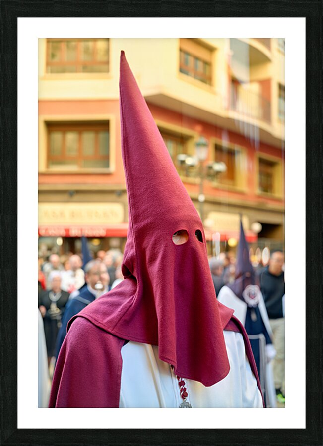 Zaragoza. Saragossa. Aragon. Spain.  Processions of the Easter Holy Week Picture Frame print