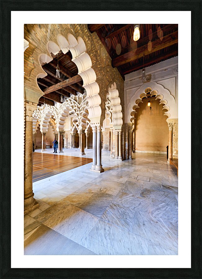 Zaragoza. Saragossa. Aragon. Spain. Aljafería Palace Picture Frame print