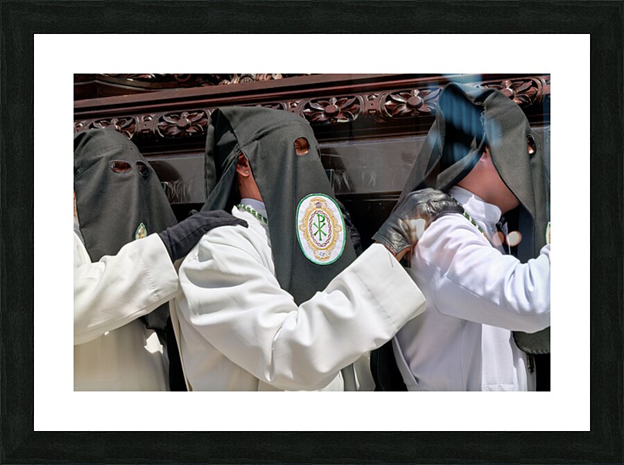 Zaragoza. Saragossa. Aragon. Spain.  Processions of the Easter Holy Week Picture Frame print