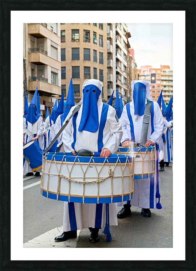 Zaragoza. Saragossa. Aragon. Spain.  Processions of the Easter Holy Week Picture Frame print