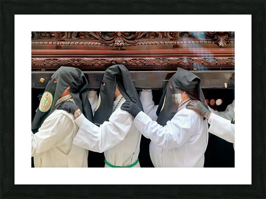 Zaragoza. Saragossa. Aragon. Spain.  Processions of the Easter Holy Week Picture Frame print