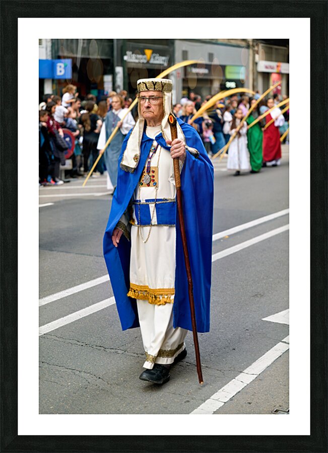 Zaragoza. Saragossa. Aragon. Spain.  Processions of the Easter Holy Week Picture Frame print