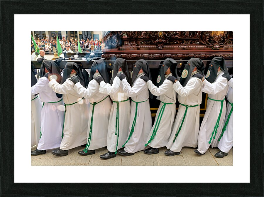 Zaragoza. Saragossa. Aragon. Spain.  Processions of the Easter Holy Week Picture Frame print
