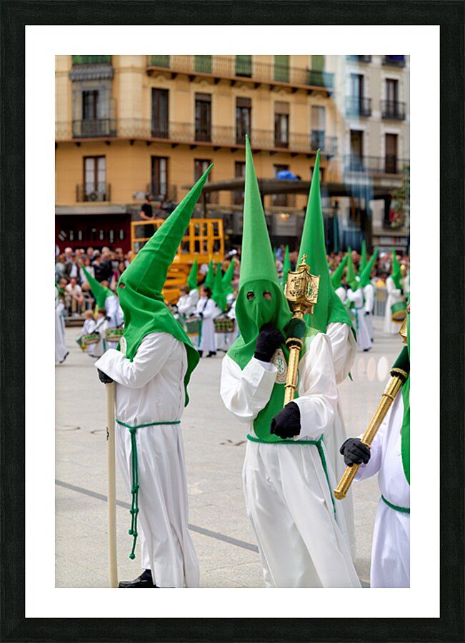 Zaragoza. Saragossa. Aragon. Spain.  Processions of the Easter Holy Week Picture Frame print