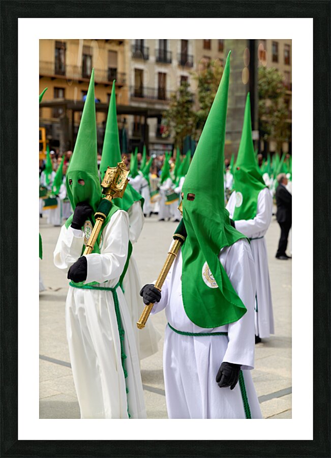 Zaragoza. Saragossa. Aragon. Spain.  Processions of the Easter Holy Week Picture Frame print
