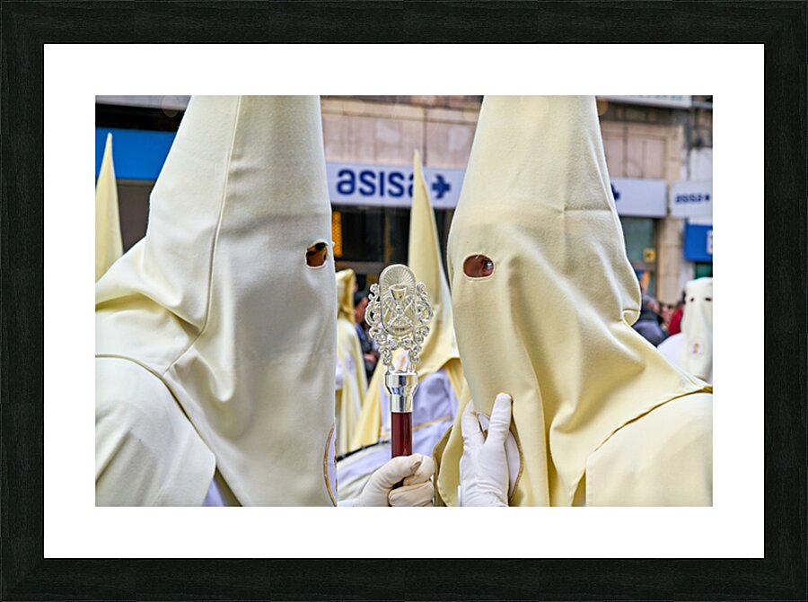 Zaragoza. Saragossa. Aragon. Spain.  Processions of the Easter Holy Week Picture Frame print