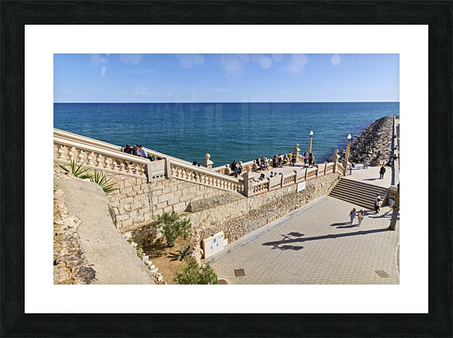 Sitges Catalunya Spain. The stairs to the Cathedral Picture Frame print