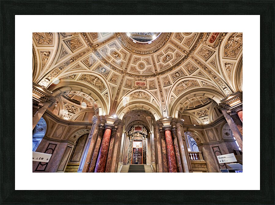 Ornate domed museum interior with grand architecture. Picture Frame print
