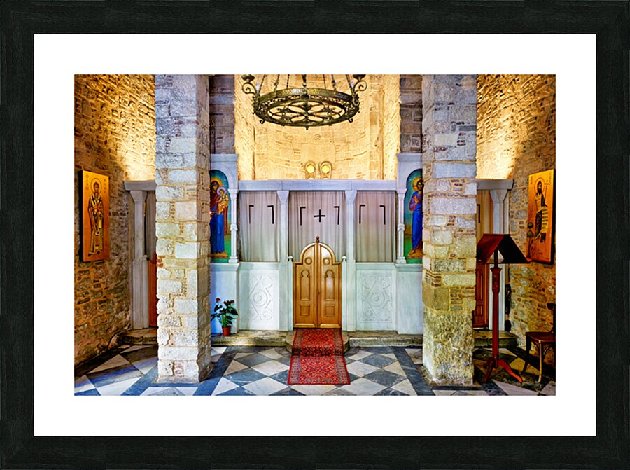 Visit to agios eleftherios orthodox church in athens greece Picture Frame print