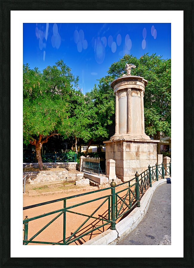 Choragic monument of lysicrates in athens greece Picture Frame print