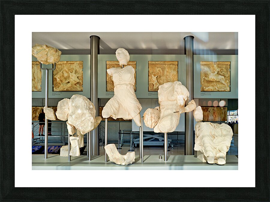Sculptures at the acropolis museum in athens greece Picture Frame print