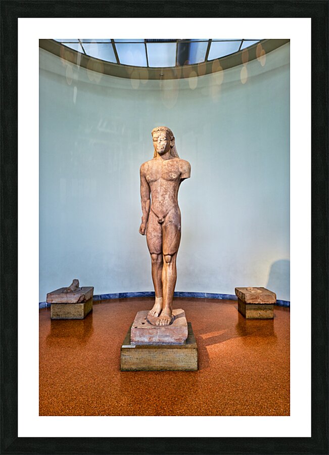 Statue of youth in National Archaeological Museum of Athens Gree Picture Frame print
