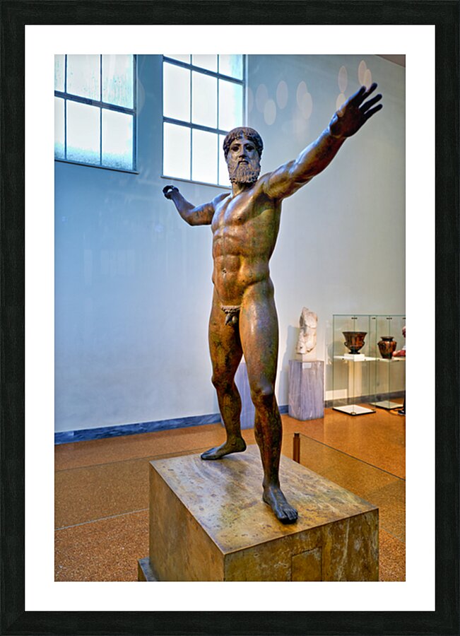Greek statue in National Archaeological Museum in Athens Picture Frame print