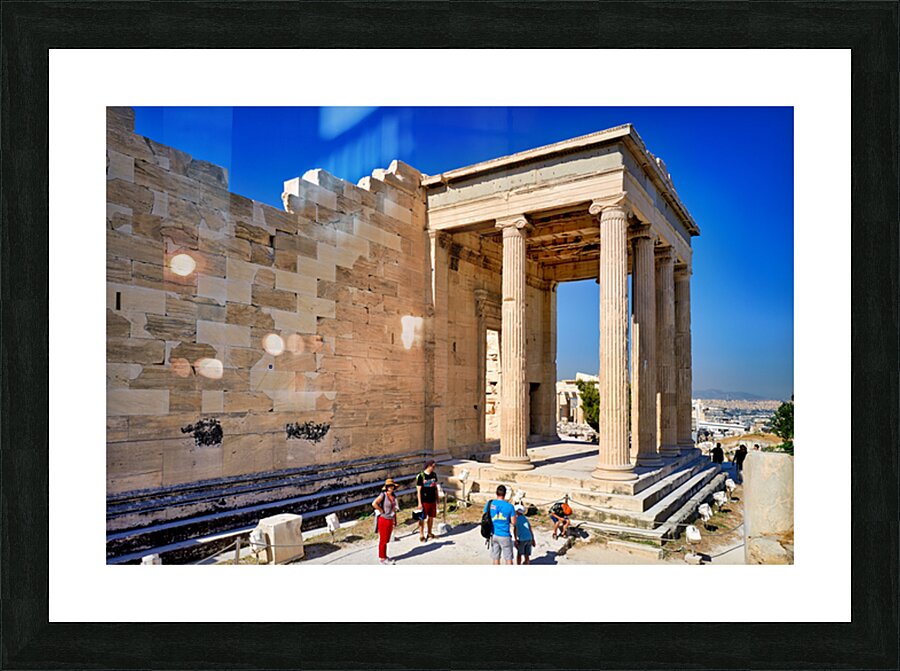 Exploring the erechtheion temple at acropolis in athens greece Picture Frame print