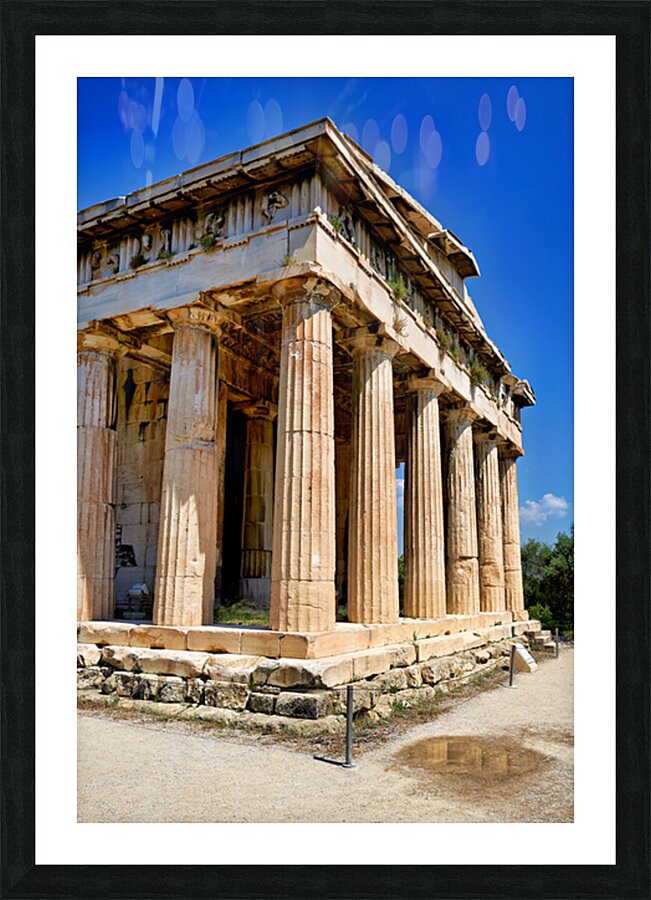 Visit to temple of hephaestus in ancient agora of athens greece Picture Frame print