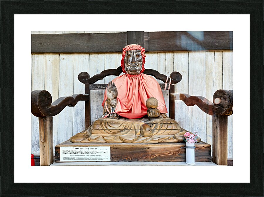 Binzuru wood statue of Pindola Bharadvaja at Todai ji shrine in  Picture Frame print