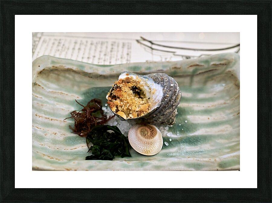 Traditional Japanese cuisine served in a restaurant in Miyajima Picture Frame print