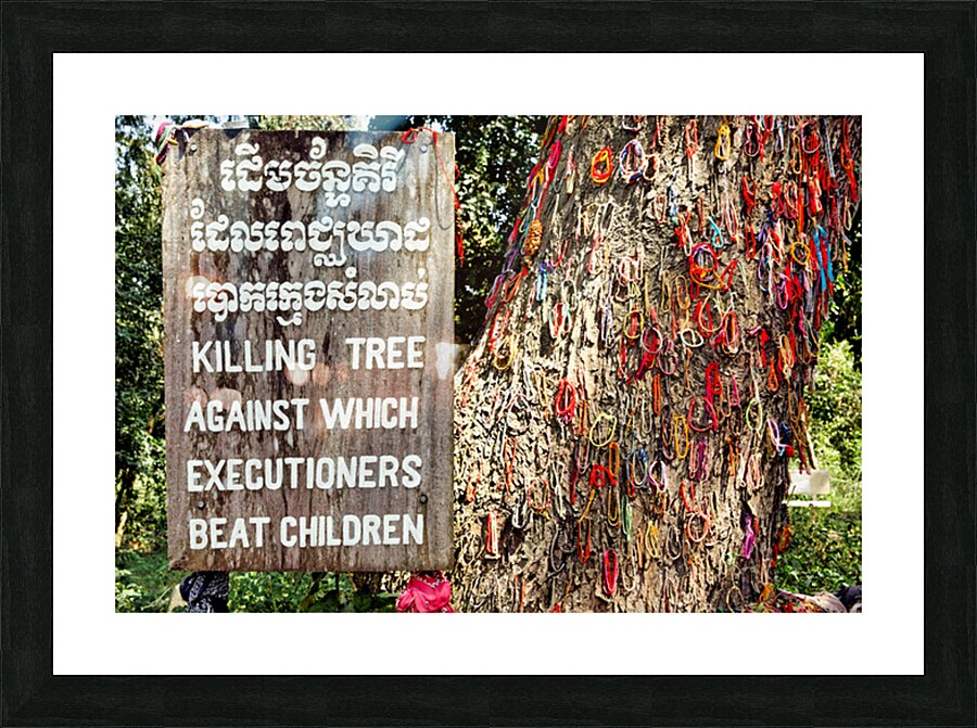 Cambodian Killing Tree a poignant memorial for children. Picture Frame print