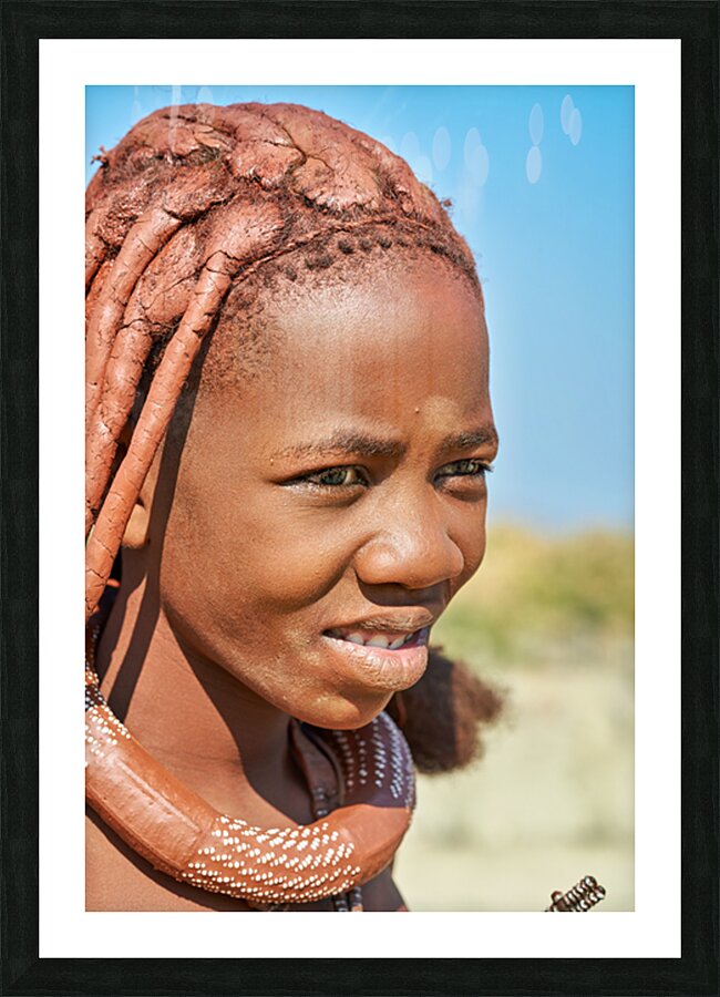 Portrait of a Himba woman in Kunene region of Namibia during the Picture Frame print