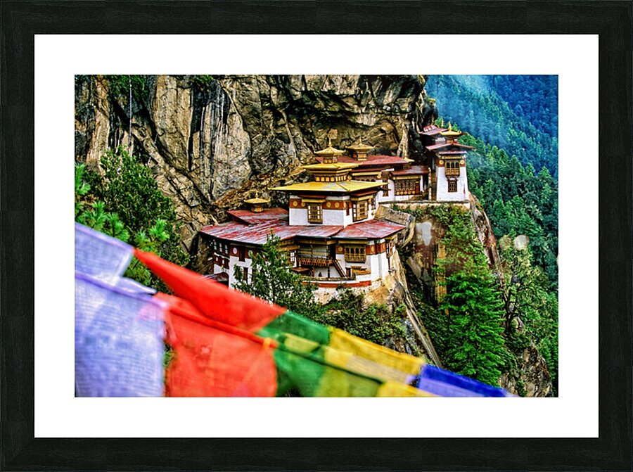 Bhutans Tigers Nest Monastery cliffside architecture prayer  Picture Frame print