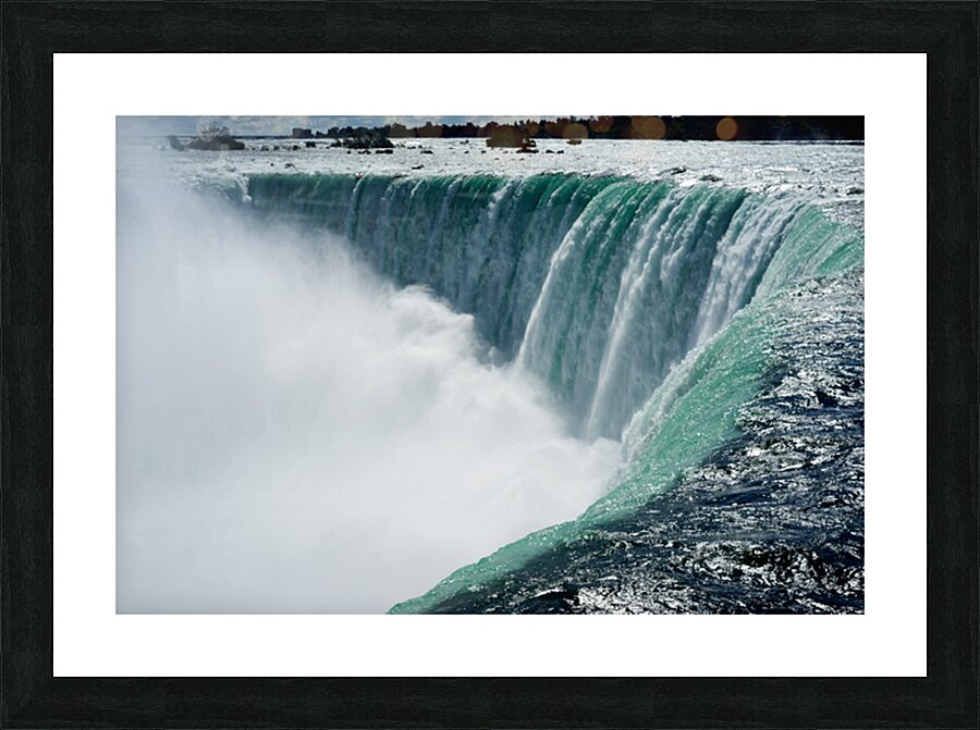 Powerful Niagara Falls cascading creating immense mist. Picture Frame print