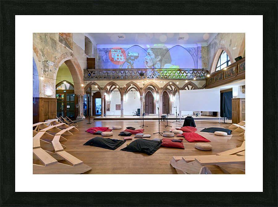 Community event at Saint Pierre le Vieux in Strasbourg Picture Frame print