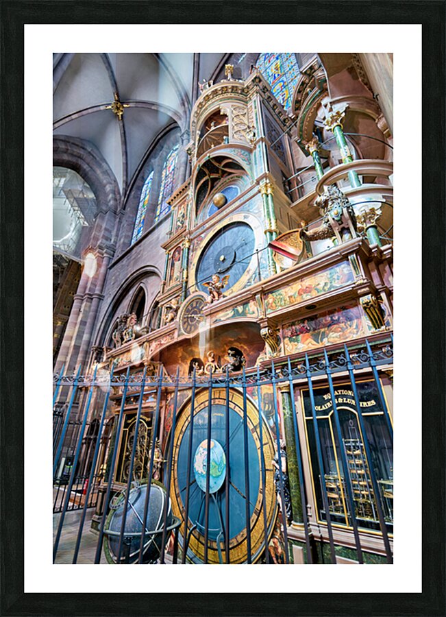 Discovering the astronomical clock in strasbourg cathedral Picture Frame print