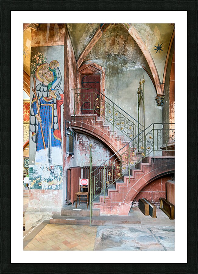 Exploring Saint Pierre le Jeune church in Strasbourg Alsace Picture Frame print