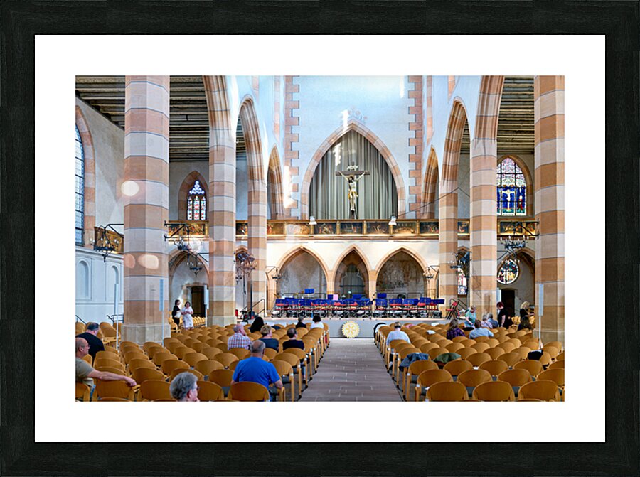 Concert event at Eglise Saint Matthieu in Colmar Alsace with vis Picture Frame print