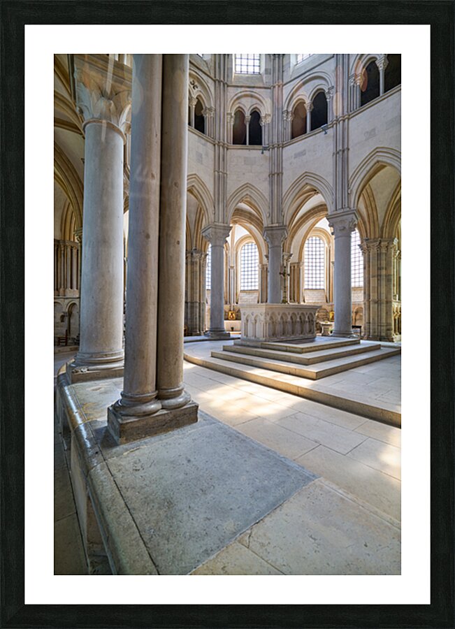 Exploring Vezelay Abbey in Bourgogne France during daylight hour Picture Frame print