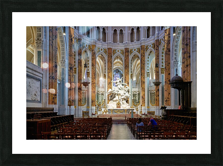 Explore Chartres Cathedral in Chartres France with visitors insi Picture Frame print