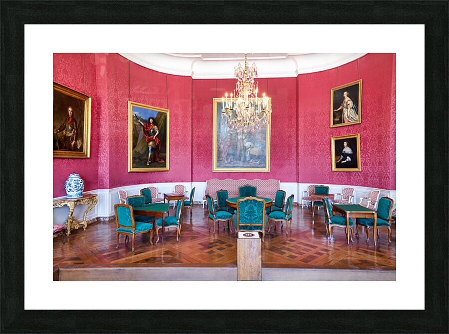 Chateau de Chambord interior with furniture and artwork on displ Picture Frame print