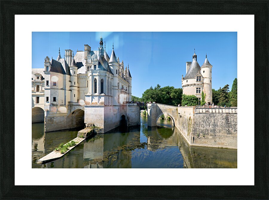 Visit Chenonceau Castle in France along the river Picture Frame print
