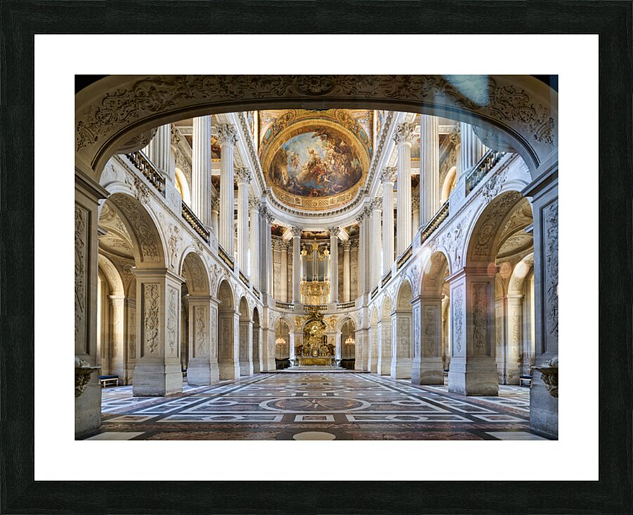 Visit to the royal chapel in versailles palace paris france Picture Frame print