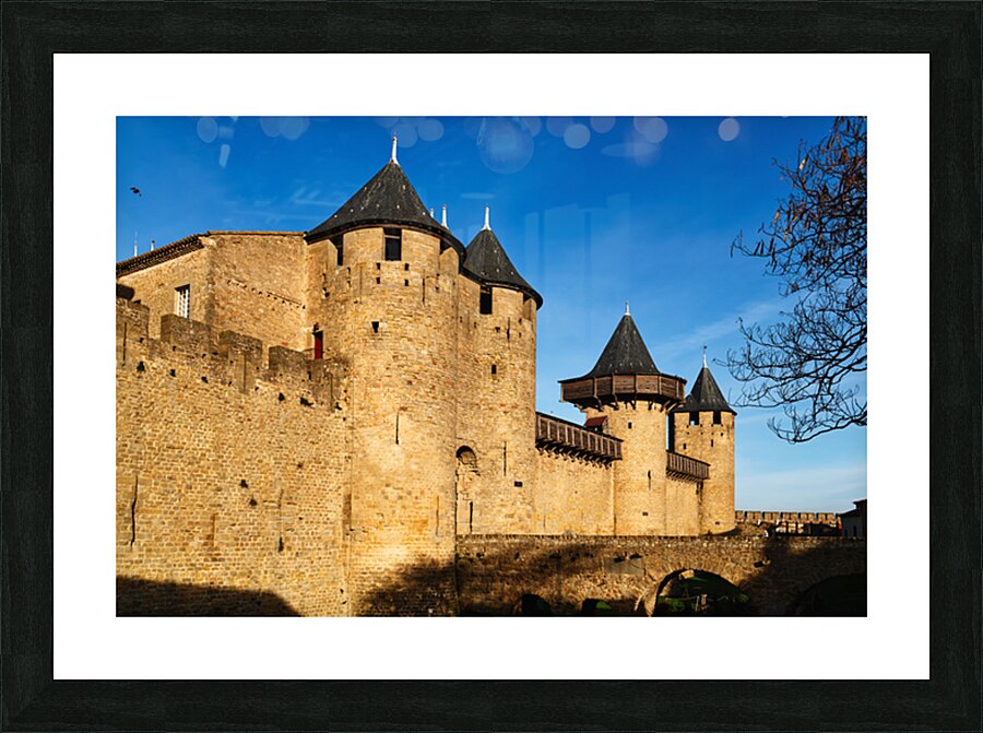 Explore ancient towers and walls of Carcassonne France Picture Frame print