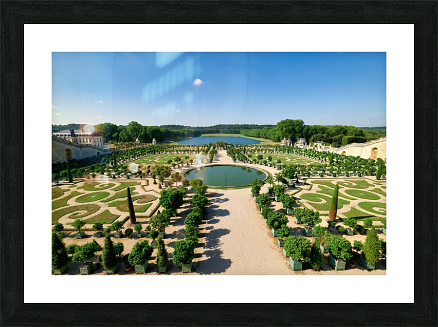 View of the gardens at Palace of Versailles in Paris France Picture Frame print